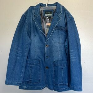 Qianlong- size 3X denim jacket new with tags super cute